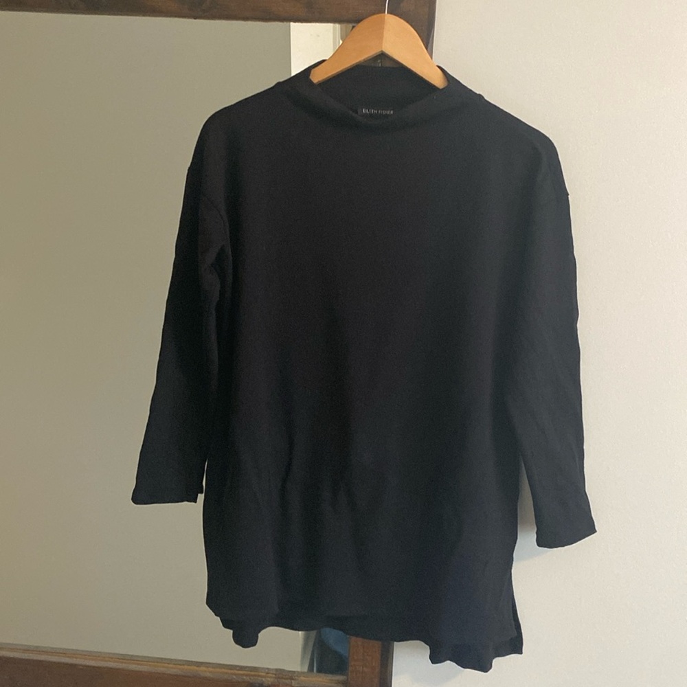 Eileen Fisher Mock Neck Tunic Top